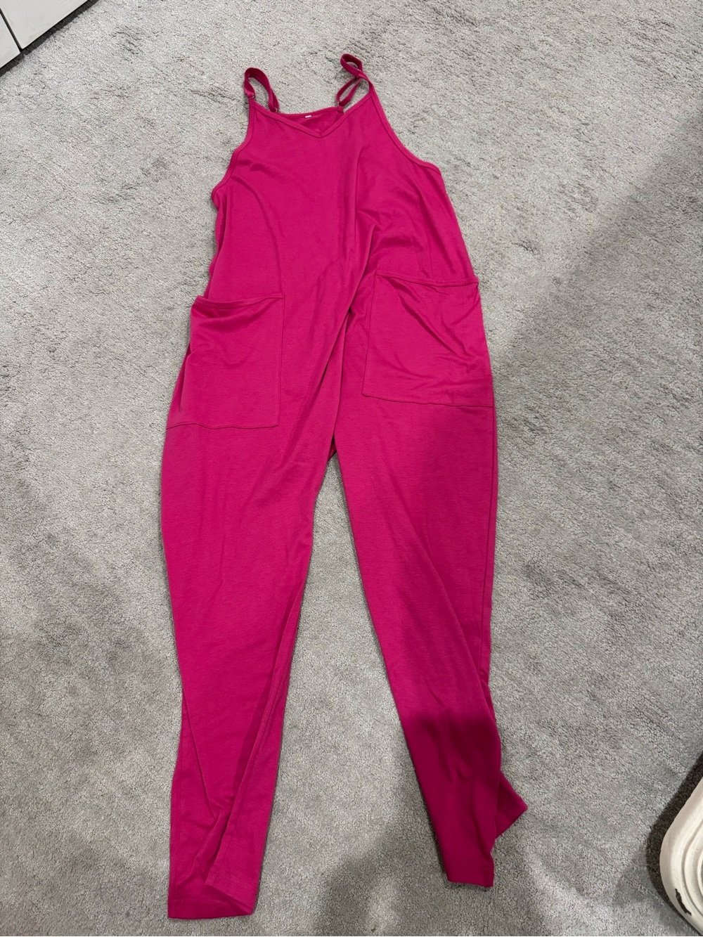 Women’s Magenta Casual Jumpsuit with Pockets